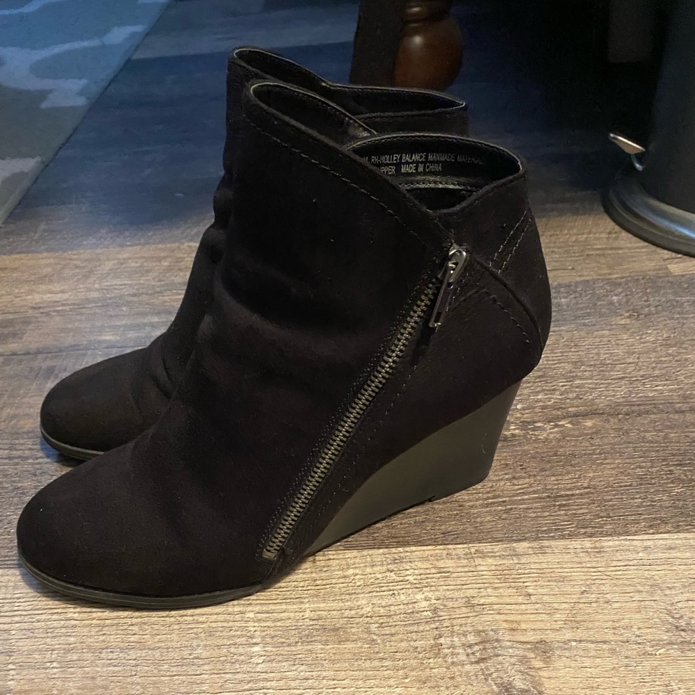 Ruff Hewn black suede ankle boots